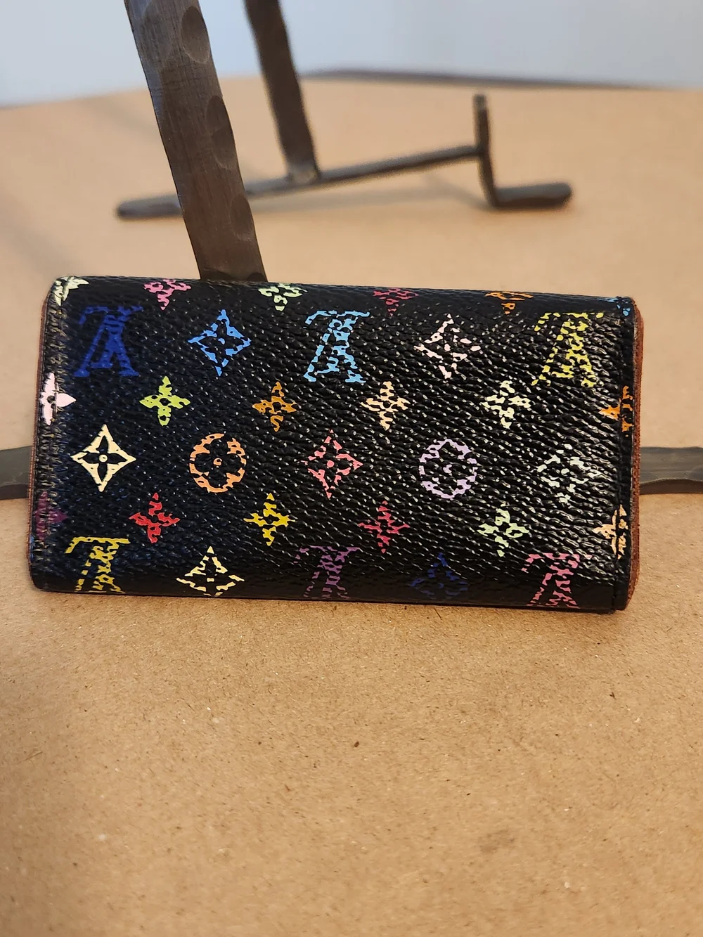 Louis Vuitton Vintage Multicolor Monogram Murakami Black 4-Key Case